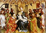 Altarpiece Canvas Paintings - Adoration Of The Magi (central panel of the altarpiece of the Patron Saints of Cologne)